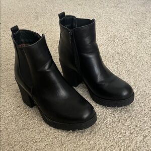 Black Women's Platform Ankle Boots